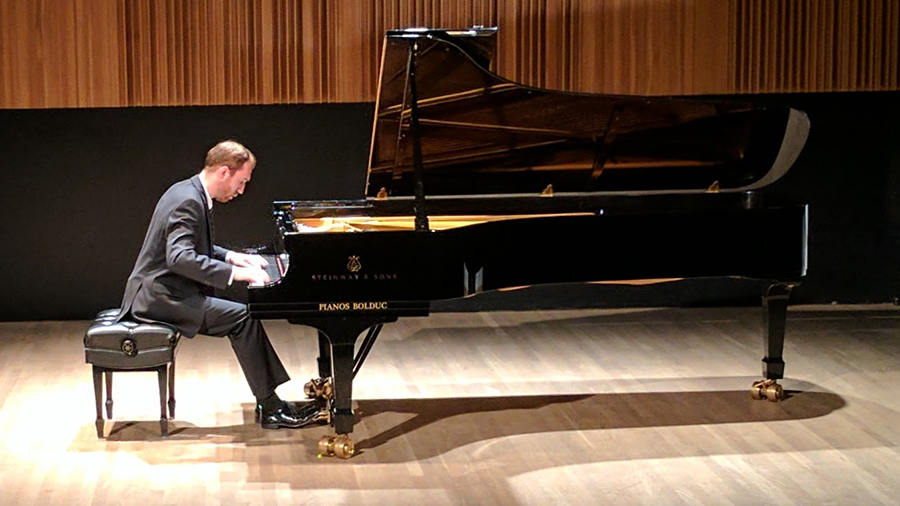 Performing in Tanna Schulich Hall at McGill for Stepping Stone, July 2017